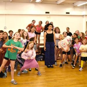 The talented cast of 56 in the Y-Arts' production of "Matilda Jr" in rehearsal. LISA KRISTOFF/Boothbay Register