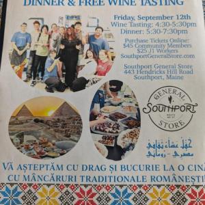 International Community Dinner and Wine Tasting Info 