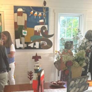 Guests at Kerr + Jones opening reception Sept. 17. LISA KRISTOFF/Boothbay Register