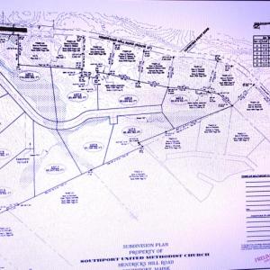 Map of future "Winslow Woods" area distributed to the Southport United Methodist Church by the Marjorie Winslow trust. Courtesy Boothbay Region Surveyors
