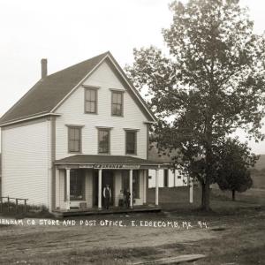 A postcard of Burnham store and post office in Edgecomb. Courtesy of Penobscot Marine Museum