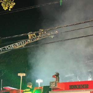 Fire at 79 Western Avenue in Boothbay Harbor Oct. 4. Courtesy of Mark Sullivan