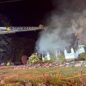 Fire at 79 Western Avenue in Boothbay Harbor Oct. 4. Courtesy of Mark Sullivan