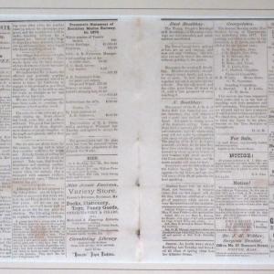 The inside pages of the Feb. 17, 1877 edition of the Boothbay Register. Courtesy of Scott Cohoon