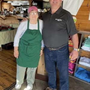 Tancy Mitchell and David Warford at a Community Lunch in 2024. Courtesy of Jen Mitchell