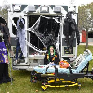 Boothbay Region Ambulance Service's haunted ride takes third. ISABELLE CURTIS/Boothbay Register