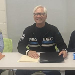 Workshop panelists included Boothbay Harbor Town Manager and Road Commissioner Julia Latter and Boothbay Harbor Pedego owners Roger and Lisa Matthews. Courtesy photo