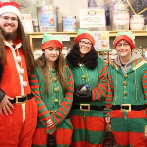 This group of Early Bird shoppers, on Nov. 22, arrived fully embracing holiday spirit and ready to shop!  STEVE EDWARDS/Boothbay Register