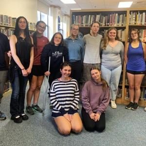 Members of the recently formed ADEPTT club at BRHS talk the role of youth in addressing the region's changing climate. ISABELLE CURTIS/Boothbay Register