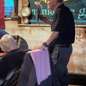 Jim Singer gives a talk at the gathering. Jen Mitchell photo