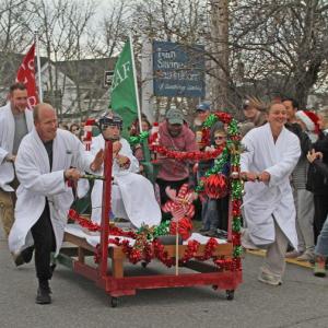 Early Bird Bed Races. STEVE EDWARDS/Boothbay Register