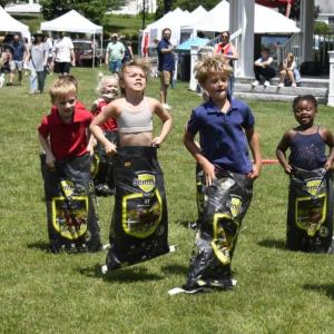 The race is on at the July 4 celebration. FRITZ FREUDENBERGER/Boothbay Register