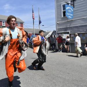Determined runner nearing the finish line. LISA KRISTOFF/Boothbay Register