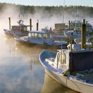 Wednesday morning, Jan. 22, with the air temperature hovering at 0F or below, our stalwart photographer Steve Edwards braved the weather to capture these sea smoke scenes around Boothbay Harbor. STEVE EDWARDS/Boothbay Register