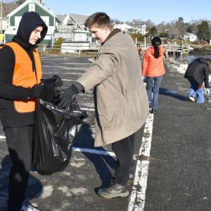 The project took two routes, one along Oak Street and one along Atlantic Avenue through the footbrige parking lot. FRITZ FREUDENBERGER/Boothbay Register