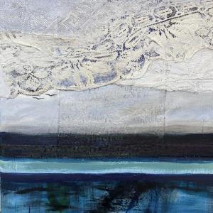 Maine artist Joy Vaughn painting.