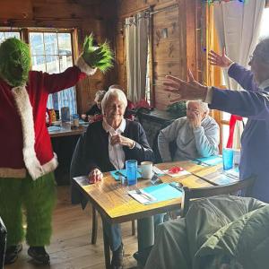 The Grinch at Community Lunch Dec. 15. Jen Mitchell photo
