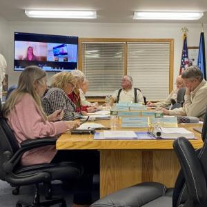 BRWD Natural Resources Program Manager Rebecca Jacobs gives an update to trustees via Zoom. ISABELLE CURTIS/Boothbay Register