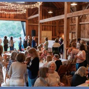 A vibrant gathering of 100+ women at Wanderwood's event barn in October. Courtesy of Shannon Parker