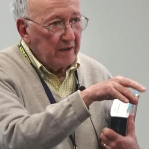 Bob Rackmales speaking about international relations. Courtesy of Bob Rackmales