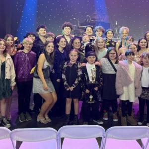 The Y Arts Team posing at the MainStage with their trophy for EXCELLENCE IN ACTING. Courtesy of Emily Mirabile