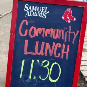 Community Lunch sign