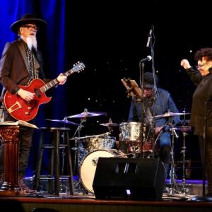 Walter Parks, left, Ada Dyer and Steve Williams creating a night to remember in Opera House history. Bob Mitchell photo