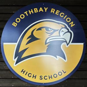 Boothbay Region High School sign