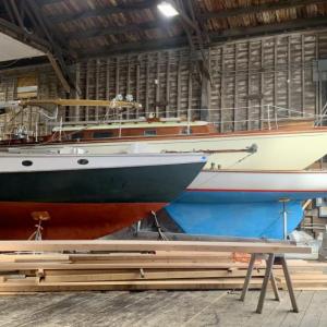 Not only does the shipyard deal with large projects, but its workshops are full of smaller vessels currently being worked on. ISABELLE CURTIS/Boothbay Register