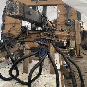 U.S Brig Niagara's new rigging is a work in progress. ISABELLE CURTIS/Boothbay Register