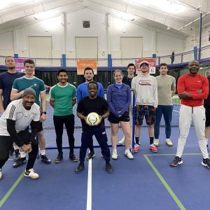 Community members getting ready to play soccer at the YMCA. Allyson Goodwin photo
