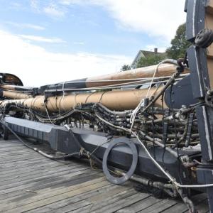 The Niagara's masts before the new work. FRITZ FREUDENBERGER/Boothbay Register