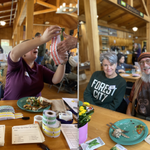 Christina Rahaim, left photo, and Christy Evans and Big Al Cohen. Courtesy of Veggies to Tab