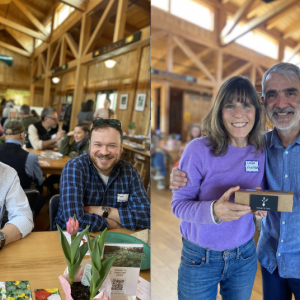 Ken Brodsky Jefferson Community Food Pantry volunteer, Todd Erkman/ Alain Ollier and Laura Morris