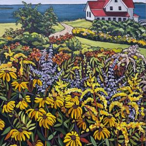 One of Lori Lynn Hoffer's vibrant, richly colored paintings. Look for it in her show at Southport Memorial Library in May and June. Courtesy of the Library