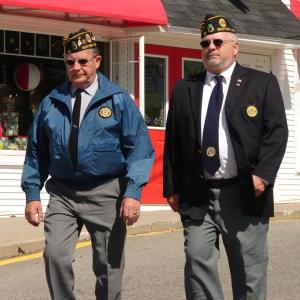 Arthur Richardson, left, with Bob Raudenbush marching in a past Memorial Day parade. File photo