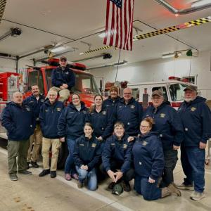  Edgecomb firefighters gather to honor International Firefighters Day on May 4. Courtesy  photo 