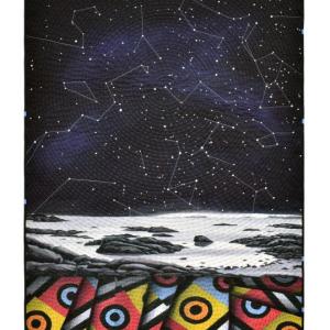  "Hendricks Head South" - 38”x55” - dye painted on cotton, stitched by Fraas-Slade