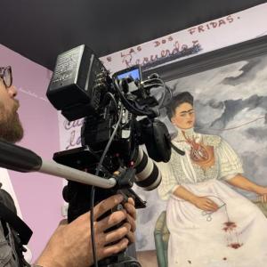 "The Two Fridas." 1939. A scene in the Exhibition On Screen (EOS) film, "Frida Kahlo: The Making of an Icon." See it at the Lincoln Theater May 28 & 29. Courtesy of EOS