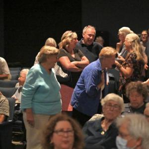 Harbor Theater audiences catch up with friends and neighbors before each screening. Courtesy of the venue