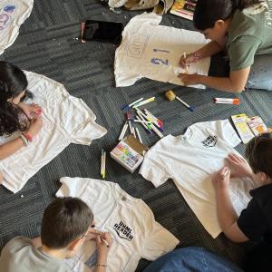 Designing T-shirts was one of the many afterschool projects at Boothbay Harbor Memorial Library this year. Courtesy of BHML