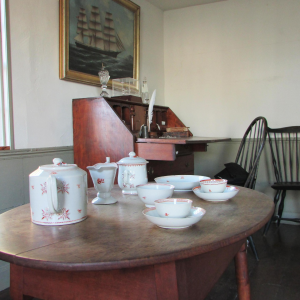 Set for tea. Everyday life in early Damariscotta is shared at the Chapman-Hall House. Courtesy of Louise Miller