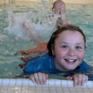 Pre-kindergartners through second graders from CTL traveled to the Boothbay Region YMCA for a multi-week swimming skills series. Courtesy of CTL