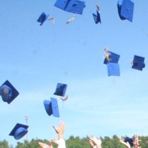 Caps flying
