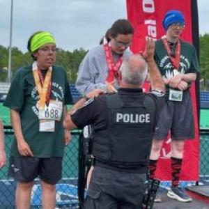 Valerie Giles finished fourth in the javelin. Courtesy photo