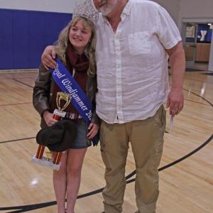 Violet Baldwin and her father, Alan Baldwin. STEVE EDWARDS/Boothbay Register