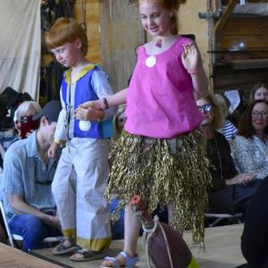 Fan-favorite siblings Maple and Meranne Behrends return to the runway in another original design. ISABELLE CURTIS/Boothbay Register