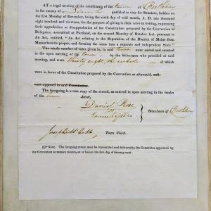 Part of Southport Memorial Library's Maine Constitution Exhibit. Courtesy photo