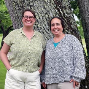 Kyle Amergian, left, is taking on the role of education director at Coastal Rivers as Sarah Gladu, right, shifts her focus to expand the organization’s community science initiatives. Kris Christine photo
