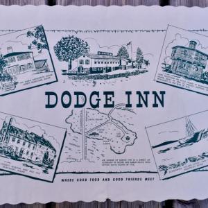 The Dodge Inn's paper placemat.